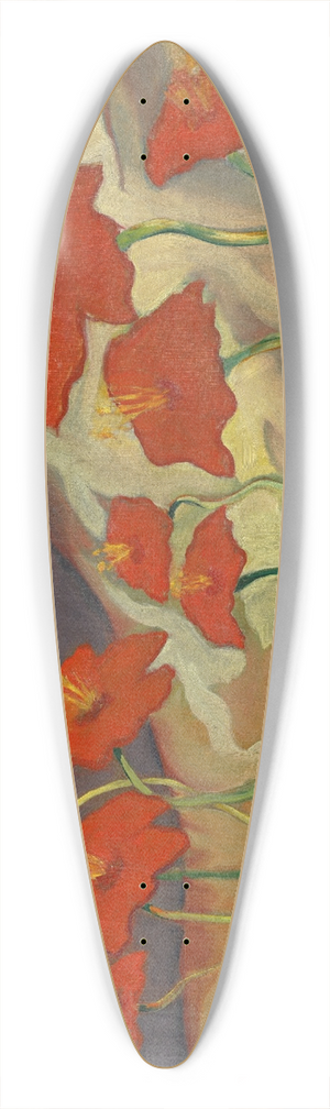 Zolo Palugyay - Landscape with Flowers (Nirvana) 39.3 inch art pintail longboard deck
