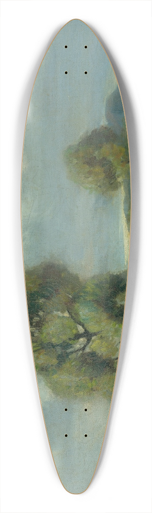Zolo Palugyay - Liptov Landscape with Trees 39.3 inch art pintail longboard deck