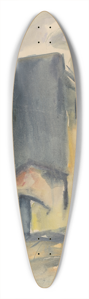 Zolo Palugyay - Lonely Blue House 39.3 inch art pintail longboard deck