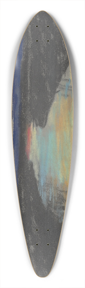Zolo Palugyay - Red Dawn over a River 39.3 inch art pintail longboard deck