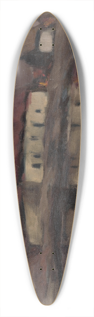 Zolo Palugyay - Sketch of a Landscape with a Lake 39.3 inch art pintail longboard deck