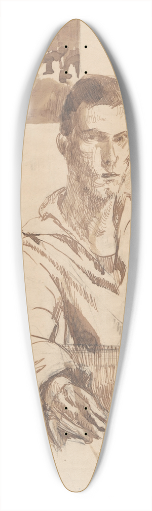 Zygmunt Waliszewski - Self-portrait 39.3 inch art pintail longboard deck