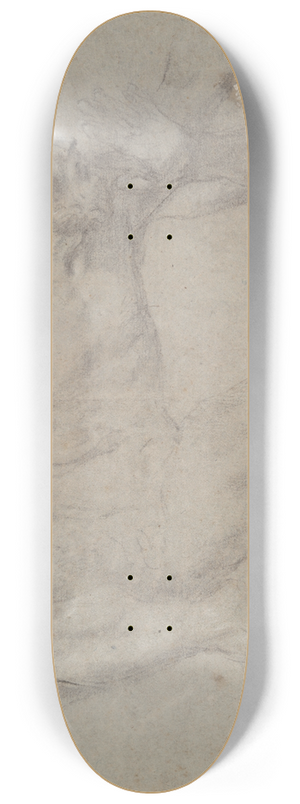 Domenichino - Study of a Seated OldMan 8.25 inch art skate deck