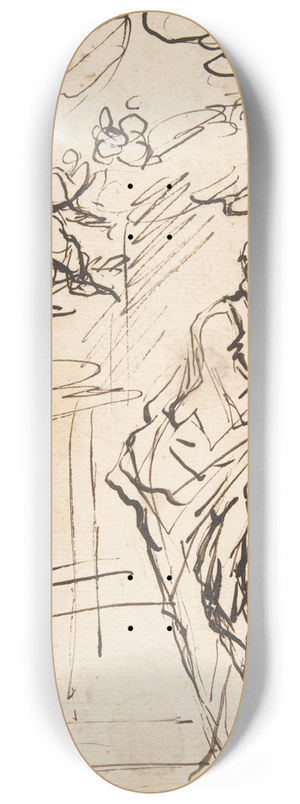 Domenico Gargiulo - Virgin and Child Appearing to Saint Paul 8.25 inch art skate deck