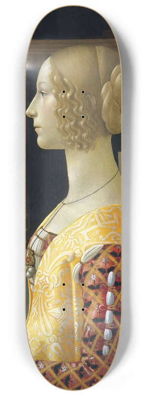 Domenico Ghirlandaio - Portrait of Giovanna Tornabuoni 8.25 inch art skate deck Domenico Ghirlandaio - Portrait of Giovanna Tornabuoni 8.25 inch art skate deck
