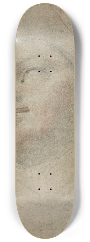 Domenico Maria Canuti - Head of a Dominican Nun; Study for the Ecstasy of Saint Dominic 8.25 inch art skate deck