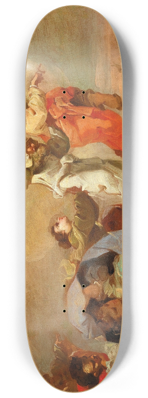 Domenico Pedrini - Moses and Aaron guide the Israelites out of Egypt 8.25 inch art skate deck