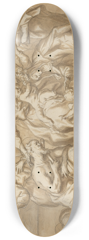 Domenico Piola - Madonna Surrounded by Saints 8.25 inch art skate deck