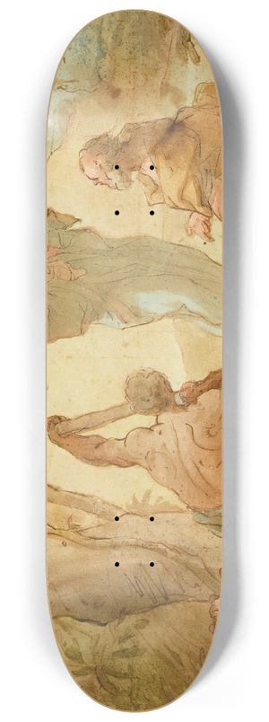 Domenico Piola - The Flight Into Egypt 8.25 inch art skate deck
