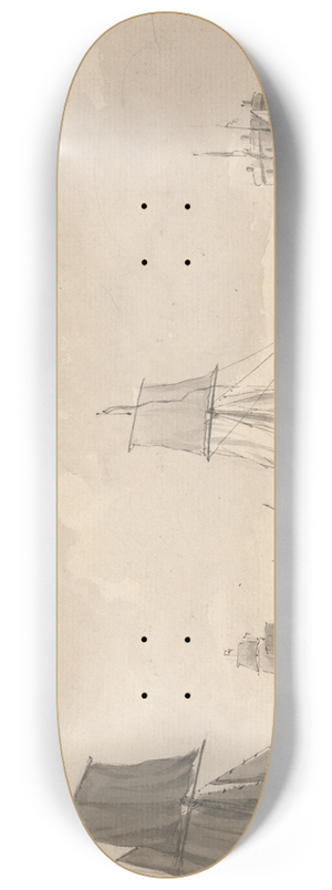 Dominic Serres - Shipping in Southampton Water, off Calshott Castle 8.25 inch art skate deck