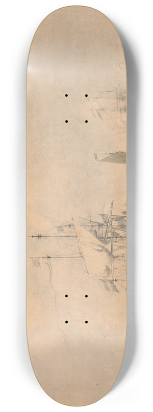 Dominic Serres - Warships Preparing to Sail from their Anchorage 8.25 inch art skate deck