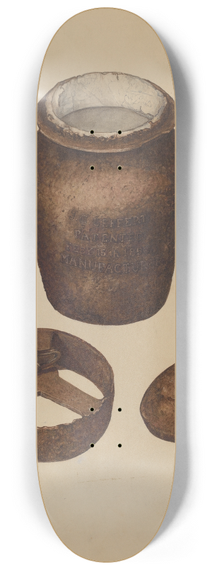 Doris Hollingsworth - Cast Iron Fruit Jar 8.25 inch art skate deck