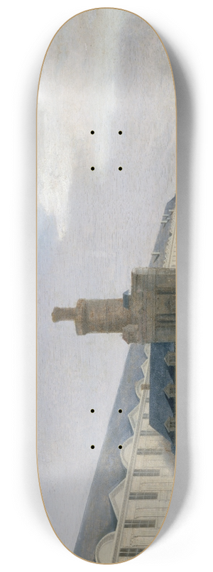 Abraham de Verwer - La Grande Galerie du Louvre avec la porte Neuve et la tour de Bois 8.25 inch art skate deck