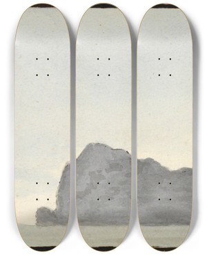 Triptych art skateboard deck of John Thomas Serres The Start West North West by John Thomas Serres (1759-1825)