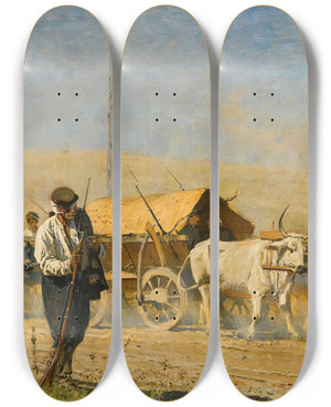 Triptych art skateboard deck of Vasily Vereshchagin Transportation Of The Wounded by Vasily Vereshchagin (1842-1904) Triptych art skateboard deck of Vasily Vereshchagin Transportation Of The Wounded by Vasily Vereshchagin (1842-1904)