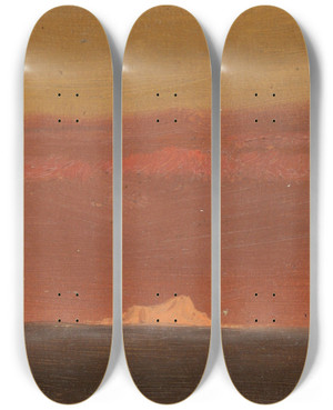 Triptych art skateboard deck of Frederic Edwin Church Seascape With Iceberg by Frederic Edwin Church (1826-1900) Triptych art skateboard deck of Frederic Edwin Church Seascape With Iceberg by Frederic Edwin Church (1826-1900)