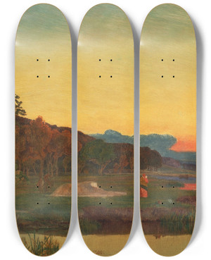 Triptych art skateboard deck of Frederick Sandys Whitlingham Norfolk by Frederick Sandys (1829-1904) Triptych art skateboard deck of Frederick Sandys Whitlingham Norfolk by Frederick Sandys (1829-1904)