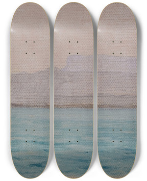 Triptych art skateboard deck of Henrybrokman Rive Du Nil Egypte by HenryBrokman (1868-1933)