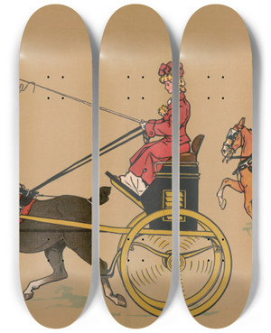 Triptych art skateboard deck of George Markendorff Tandem by George Markendorff (19-)