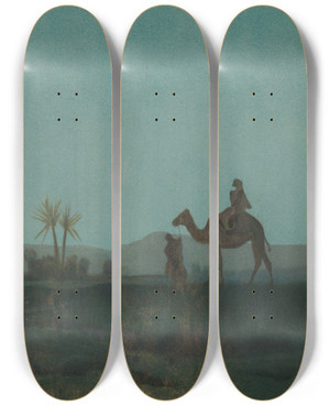 Triptych art skateboard deck of Harris Jones Co Visit Of The Wise Men by Harris Jones Co (1868)