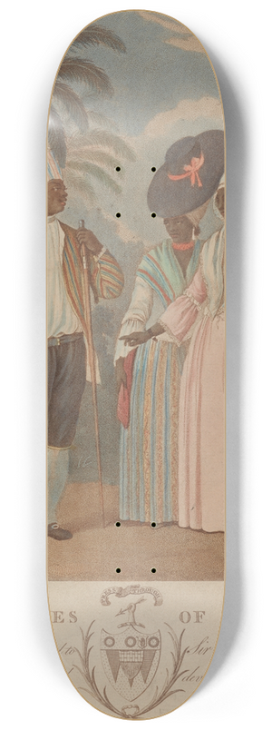 Agostino Brunias - Free Natives of Dominica 8.25 inch art skate deck