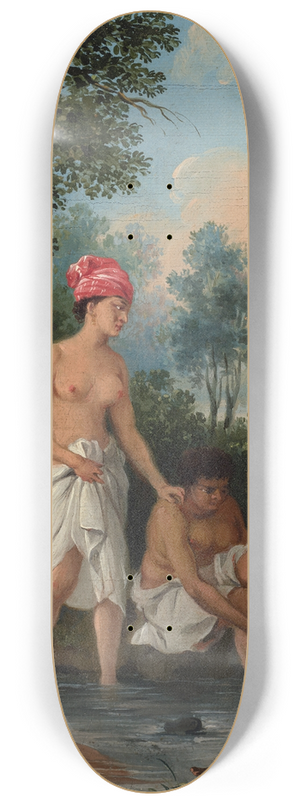 Agostino Brunias - Free women of Dominica bathing in a stream 8.25 inch art skate deck