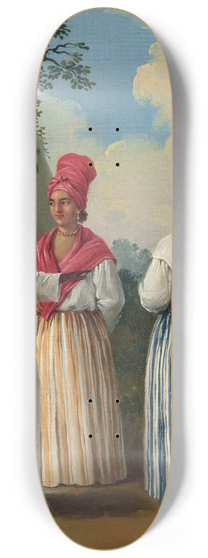 Agostino Brunias - Free women of Dominica with child 8.25 inch art skate deck