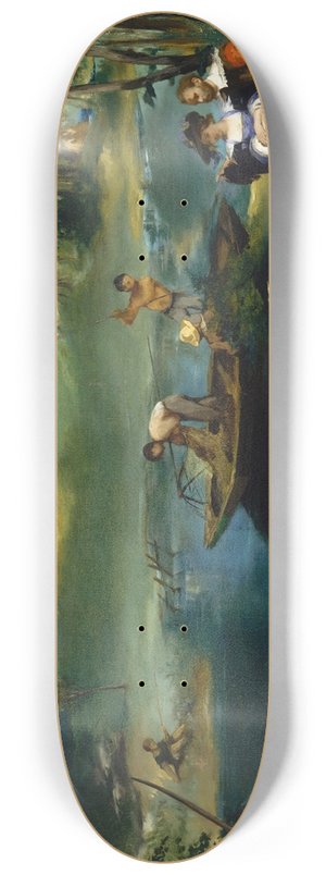 douard Manet - Fishing 8.25 inch art skate deck douard Manet - Fishing 8.25 inch art skate deck