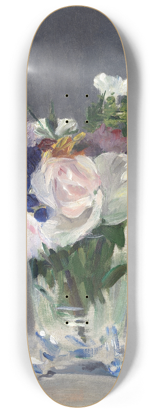 douard Manet - Flowers in a Crystal Vase 8.25 inch art skate deck