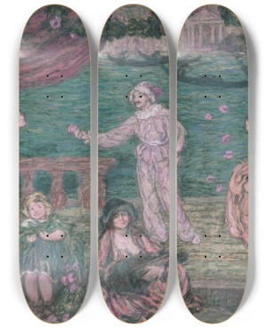 Triptych art skateboard deck of Edmond Francois Amanjean Festival Of Venice by Edmond Francois Aman-Jean (1858-1936) Triptych art skateboard deck of Edmond Francois Amanjean Festival Of Venice by Edmond Francois Aman-Jean (1858-1936)