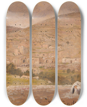 Triptych art skateboard deck of Frederic Edwin Church Landscape_1 by Frederic Edwin Church (1826-1900) Triptych art skateboard deck of Frederic Edwin Church Landscape_1 by Frederic Edwin Church (1826-1900)