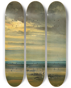 Triptych art skateboard deck of Friedrich Zeller Salzburg View Of Maxglan And Klessheim by Friedrich Zeller (1817-1896) Triptych art skateboard deck of Friedrich Zeller Salzburg View Of Maxglan And Klessheim by Friedrich Zeller (1817-1896)