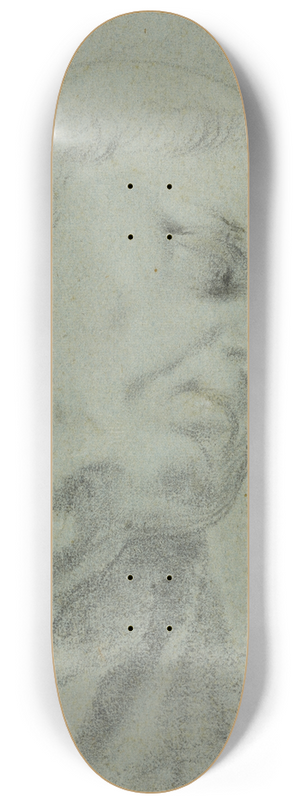 Agostino Carracci - Head of a Monk; Caricature of a Man in Profile 8.25 inch art skate deck
