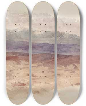 Triptych art skateboard deck of Stanford White Shawangunk Ridge Newburgh New York by Stanford White (1853-1906)