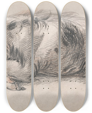 Triptych art skateboard deck of James Ward Sleeping Pig by James Ward (1769-1859) Triptych art skateboard deck of James Ward Sleeping Pig by James Ward (1769-1859)