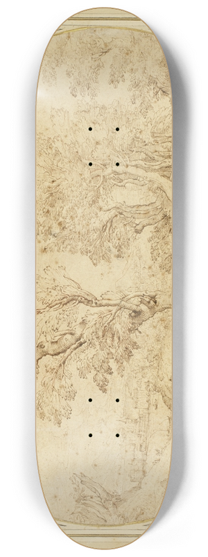 Agostino Carracci - Rest on the Flight into Egypt 8.25 inch art skate deck