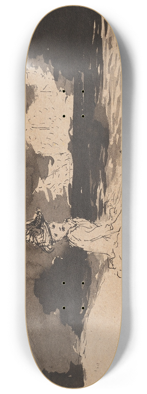 douard Vuillard - lgante au bord dun lac 8.25 inch art skate deck