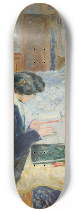 douard Vuillard - Lucy Hessel Reading (Lucy Hessel lisant) 8.25 inch art skate deck