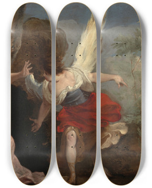 Triptych art skateboard deck of Francesco Maffei Hagar And The Angel_2 by Francesco Maffei (1605-1660) Triptych art skateboard deck of Francesco Maffei Hagar And The Angel_2 by Francesco Maffei (1605-1660)