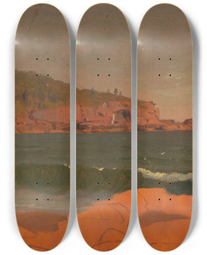 Triptych art skateboard deck of Frederic Edwin Church Maine Coast_3 by Frederic Edwin Church (1826-1900) Triptych art skateboard deck of Frederic Edwin Church Maine Coast_3 by Frederic Edwin Church (1826-1900)