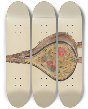 Triptych art skateboard deck of Benjamin Resnick Bellows_1 by Benjamin Resnick