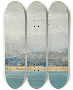 Triptych art skateboard deck of Tom Roberts Hutt Valley by Tom Roberts (1856-1931)