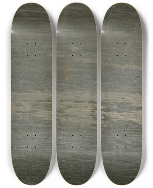 Triptych art skateboard deck of Philipp Rumpf Sheet Of Ice by Philipp Rumpf (1821-1896)