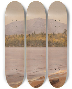 Triptych art skateboard deck of Frederic Edwin Church Mt Katahdin From Togue Pond_4 by Frederic Edwin Church (1826-1900) Triptych art skateboard deck of Frederic Edwin Church Mt Katahdin From Togue Pond_4 by Frederic Edwin Church (1826-1900)