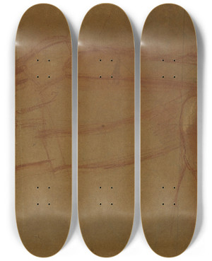 Triptych art skateboard deck of Pascaladolphejean Dagnanbouveret Main Et Violon by Pascal-Adolphe-Jean Dagnan-Bouveret (1852-1929)