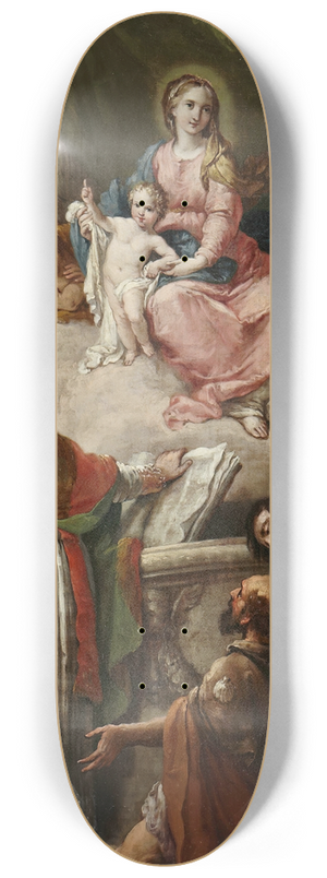 Agostino Ugolini - Virgin and Child with Saints 8.25 inch art skate deck
