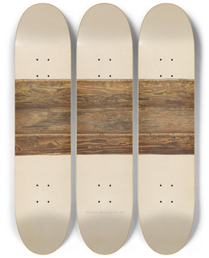 Triptych art skateboard deck of Albert Geuppert Butter Tub by Albert Geuppert