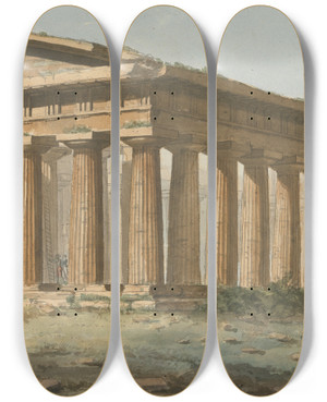 Triptych art skateboard deck of Willey Reveley Paestum by Willey Reveley (1760-1799) Triptych art skateboard deck of Willey Reveley Paestum by Willey Reveley (1760-1799)