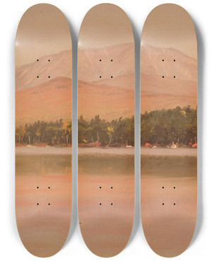 Triptych art skateboard deck of Frederic Edwin Church Mt Katahdin From Togue Pond_2 by Frederic Edwin Church (1826-1900) Triptych art skateboard deck of Frederic Edwin Church Mt Katahdin From Togue Pond_2 by Frederic Edwin Church (1826-1900)
