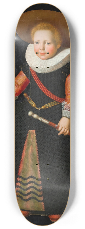 Dutch School - A Portrait Of A Young Boy 8.25 inch art skate deck